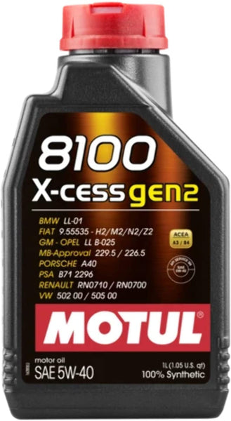 MOTUL 8100 X-CESS GEN2 ENGINE OIL 5w40